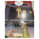 OUTDOOR TWINKLING NATIVITY SCENE 46 W X 14D X 72H