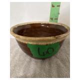 SMALL BROWN CROCK BOWL