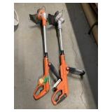 2 20 VOLT WEEDEATERS W/ BATTTERY AND CHARGER