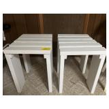 2-WOOD TABLES 21" X 17" X24"