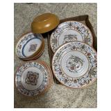 MISC PIER ONE PLATES AND BOWLS  4 OF EACH