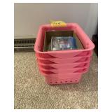 5 PLASTIC CONTAINERS  10" X 8" X 4"