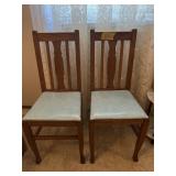 2 WOOD DINING CHAIRS