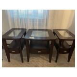 3-END TABLE SET  1-24" X  24"  X  24"