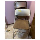 3 METAL FOLDING CHAIRS