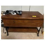 COFFEE TABLE WITH OPEN SHELF AND DRAWER