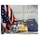 FLAGS AND PICNIC TABLECLOTH