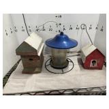 BIRD HOUSES AND FEEDERS