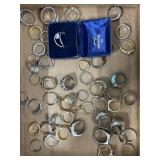 ABOUT 40 COSTUME RINGS