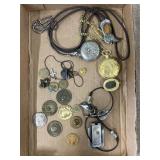 2-POCKET WATCHES, BOLO TIE,