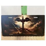 METAL FREEDOM LICENSE PLATE 12" X 6"