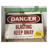 DANGER BLASTING  14" X 10"