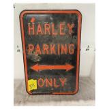 HARLEY NO PARKING METAL SIGN