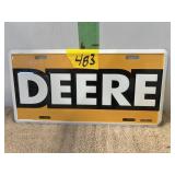 METAL DEERE LICENSE PLATE 12" X 6"