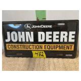 METAL JD CONSTRUCTION LICENSE PLATE 12" X 6"