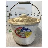 ENAMLEWARE BUCKET W/ PLASTIC LID
