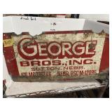 GEORGE BROTHERS SIGN 13X15- DOUBLE SIDED