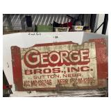GEORGE BROTHERS SIGN 13X15- DOUBLE SIDED