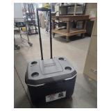 COLEMAN COOLER  50 QT  ON WHEELS  20" X 18" X 16"