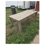 PATIO TABLE, COMPISTE WOOD  40" X 80" X 30"