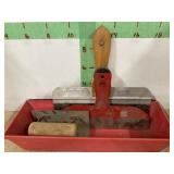 SHEET ROCK BOX AND MUD TROWELS