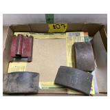SHEETS OF SANDPAPER AND BLOCKS