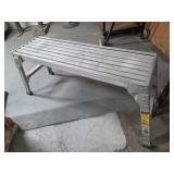 ALUMINUM WOREK PLATFORM 12"X40"X20", 225LB. CAP