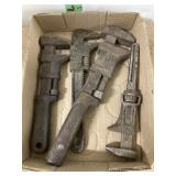 4-MONKEY WRENCHES  10" & 12"
