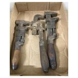 3 MONKEY WRENCHES  8" & 10"