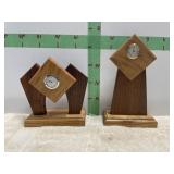 WOOD STANDS W/ QUARTZ WATCHES
