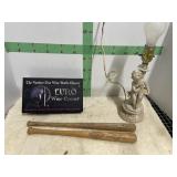 WINE BOTTLE OPENER AND LAMP & JOHNNY BENCH BAT