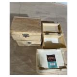 4-WOOD BOXES W/LIDS  5" X 51/2" X 3"