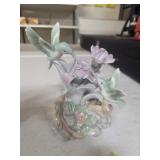PORCELAIN 6" HUMMINGBIRD MUSIC BOX