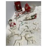 PLASTIC SLEIGHS AND REINDEERS