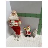 3 VINTAGE SANTAS