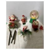 CHRISTMAS WIND CHIMES AND SNOW GLOBE