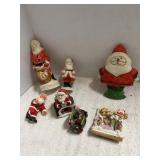 7 SMALL VINTAGE SANTAS