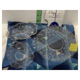 POSE POINT CRYSTAL PLATTER AND SERVING DISHES