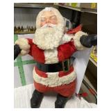 VINTAGE STUFFED SANTA 32" TALL