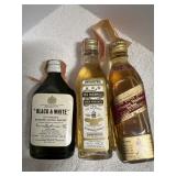 BLACK AND WHITE OLD BUSCH MILLS JOHNNIE WALKER RED