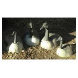 Four Goose Decoys