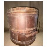 Wooden Bucket with Metal Handle, no lid