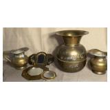Union Pacific Brass Spittoon, Sm Pitchers, Mirrors