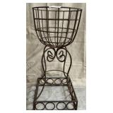 Iron Plant Stand Basket, 29' Tall