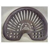 Western L. Roller Co. Cast Iron Tractor Seat