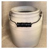 Stoneware Crock w/Metal Bail Handle