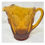 Coin Glass Pitcher, Fostoria, Amber, 6 5/8'