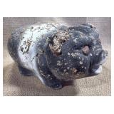 Concrete Pig Figurine