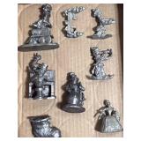 Pewter Figurine Collection, 7 pcs