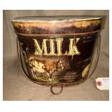 Metal Dairy Milk Container, decorative